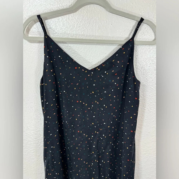 Rails Brianna 100% Silk Slip Dress in Black Confetti Women’s XS Classy Summer - Picture 4 of 14
